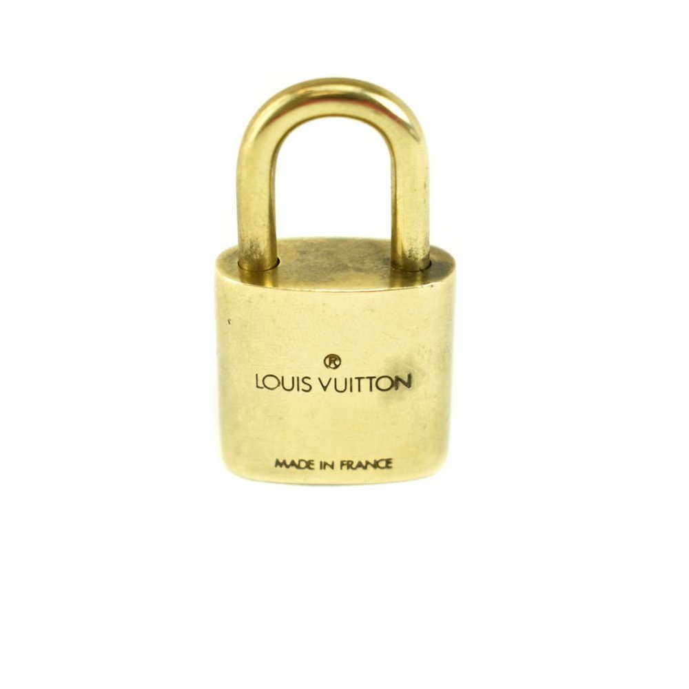 LOUIS VUITTON Gold LV Logo Padlock #315 (si) - Picture 3 of 5